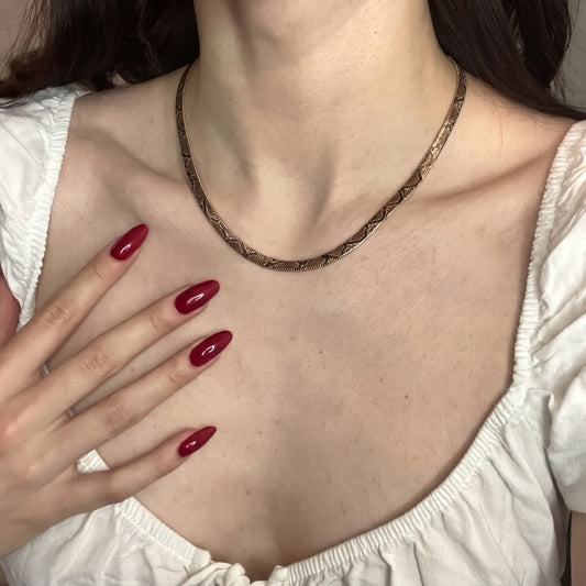 SnakeChain snake print necklace